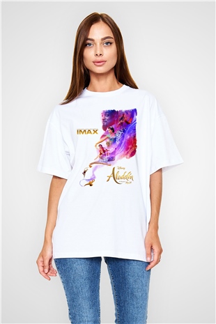 Aladdin Beyaz Oversize Tişört Oversize T-shirt