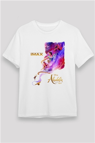 Aladdin Beyaz Unisex Tişört T-Shirt