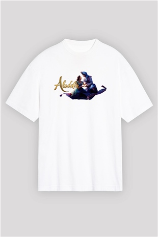 Aladdin Beyaz Oversize Tişört Oversize T-shirt