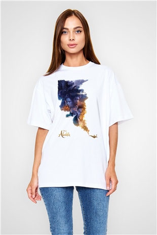 Aladdin Beyaz Oversize Tişört Oversize T-shirt