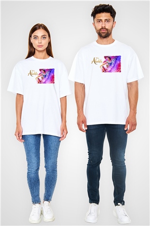 Aladdin Beyaz Oversize Tişört Oversize T-shirt