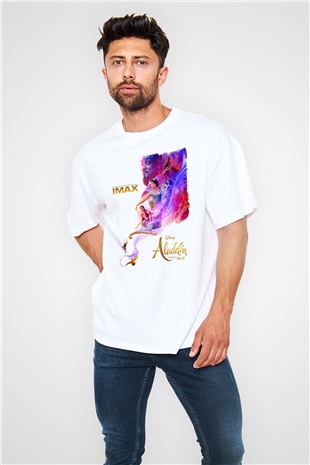 Aladdin Beyaz Oversize Tişört Oversize T-shirt