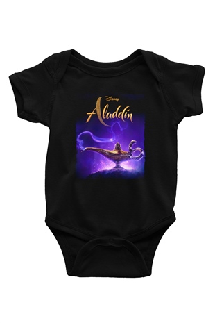 Aladdin Siyah Bebek Body - Zıbın