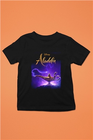 Aladdin Siyah Unisex Çocuk Tişört