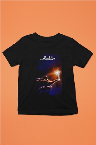 Aladdin Siyah Unisex Çocuk Tişört