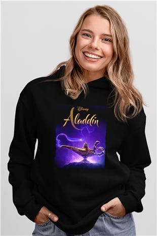 Aladdin Siyah Unisex Hoodie
