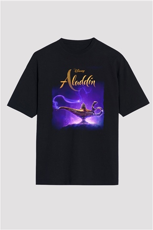 Aladdin Siyah Oversize Tişört Oversize T-shirt