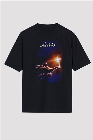 Aladdin Siyah Oversize Tişört Oversize T-shirt