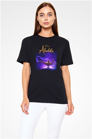 Aladdin Siyah Unisex Tişört T-Shirt