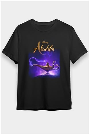 Aladdin Siyah Unisex Tişört T-Shirt