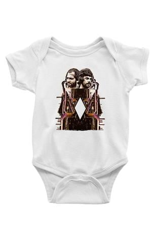 Alan Persons Project Baskılı Beyaz Unisex Bebek Body - Zıbın
