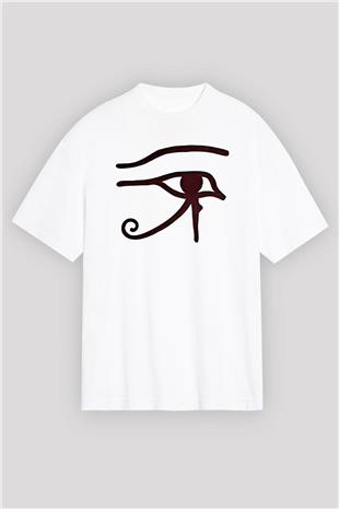 Alan Persons Project Baskılı Beyaz Unisex Oversize Tişört - Tshirt