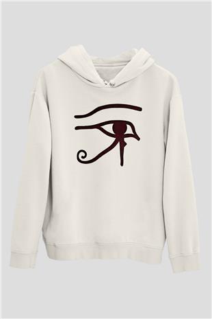 Alan Persons Project Baskılı Beyaz Unisex Kapüşonlu Sweatshirt