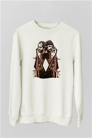 Alan Persons Project Baskılı Beyaz Unisex Sweatshirt