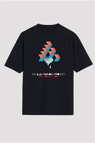 Alan Persons Project Baskılı Unisex Siyah Oversize Tişört - Tshirt