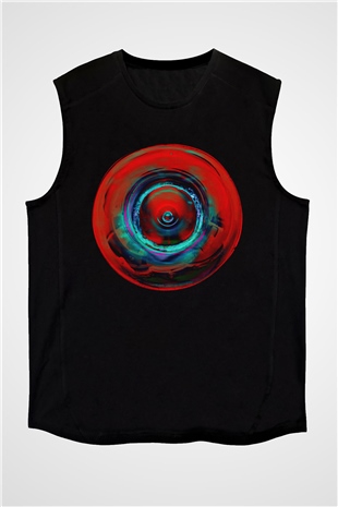 Alan Persons Project Baskılı Unisex Siyah Kolsuz Tişört - Tshirt