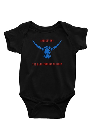 Alan Persons Project Baskılı Unisex Siyah Bebek Body - Zıbın