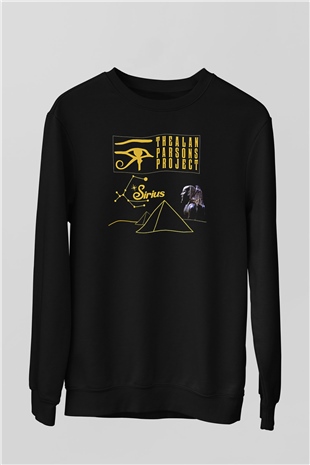 Alan Persons Project Baskılı Unisex Siyah Sweatshirt