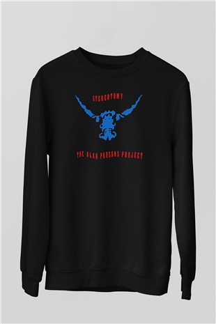 Alan Persons Project Baskılı Unisex Siyah Sweatshirt