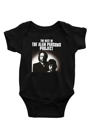 Alan Persons Project Baskılı Unisex Siyah Bebek Body - Zıbın