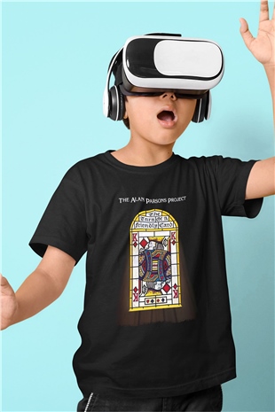 Alan Persons Project Baskılı Unisex Siyah Çocuk Tişört - Tshirt