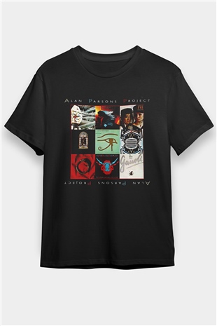 Alan Persons Project Baskılı Unisex Siyah Tişört - Tshirt