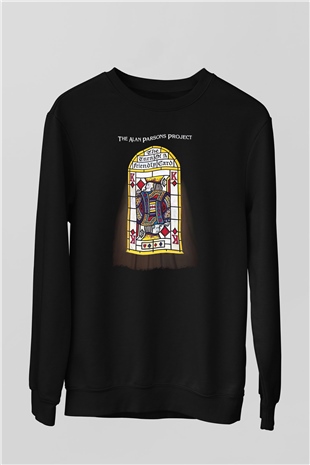 Alan Persons Project Baskılı Unisex Siyah Sweatshirt