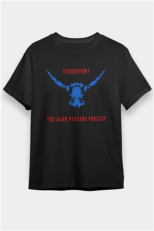 Alan Persons Project Baskılı Unisex Siyah Tişört - Tshirt