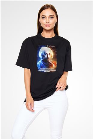 Albert Alıntı Baskılı Unisex Oversize Tişört - Tshirt