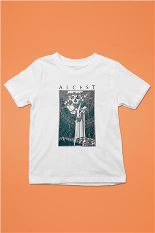 Alcest Baskılı Beyaz Unisex Beyaz Çocuk Tişört - Tshirt