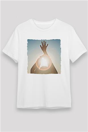 Alcest Baskılı Unisex Beyaz Tişört - Tshirt