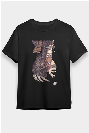 Alcest Baskılı Unisex Siyah Tişört - Tshirt
