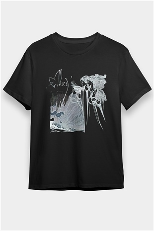 Alcest Baskılı Unisex Siyah Tişört - Tshirt