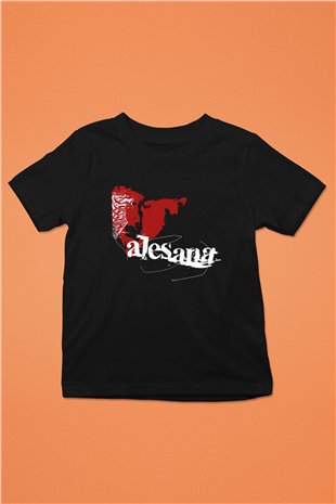 Alesana Baskılı Siyah Unisex Çocuk Tişört