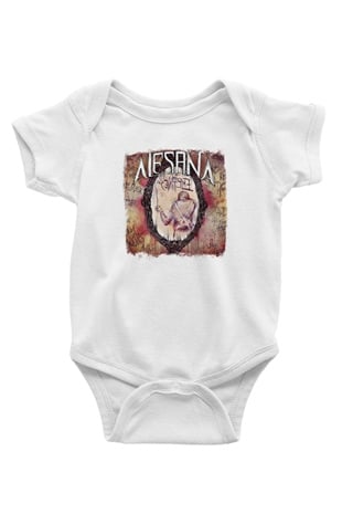 Alesana Baskılı Unisex Beyaz Bebek Body - Zıbın