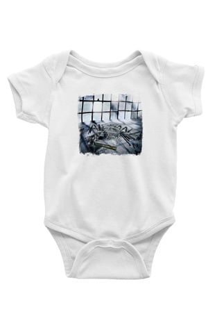 Alesana Baskılı Unisex Beyaz Bebek Body - Zıbın