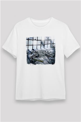 Alesana Baskılı Unisex Beyaz Tişört