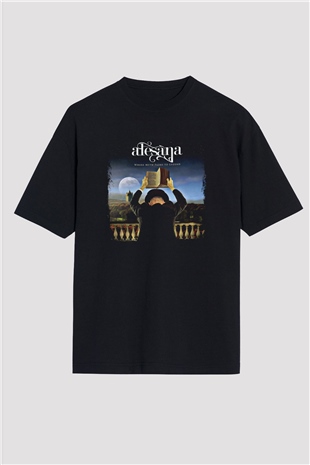 Alesana Baskılı Unisex Siyah Oversize Tişört