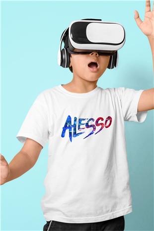 Alesso Baskılı Beyaz Unisex Çocuk Tişört