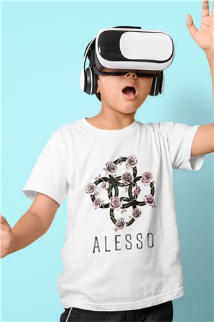 Alesso Baskılı Beyaz Unisex Çocuk Tişört