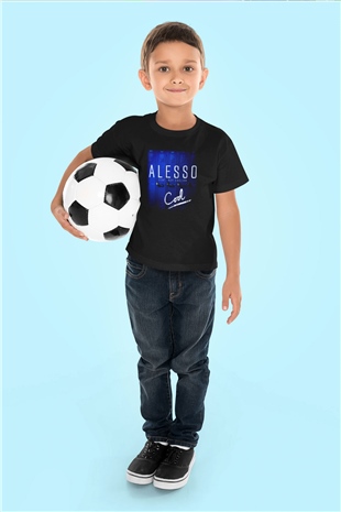 Alesso Baskılı Siyah Unisex Çocuk Tişört