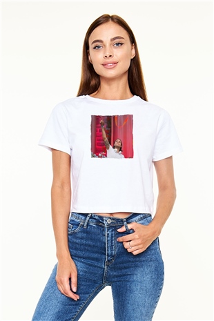 Alesso Beyaz  Crop Top Tişört
