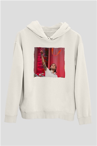 Alesso Beyaz Unisex Kapüşonlu Sweatshirt