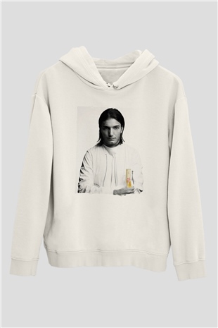 Alesso Beyaz Unisex Kapüşonlu Sweatshirt