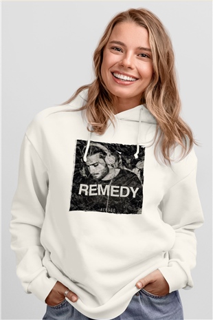 Alesso Beyaz Unisex Kapüşonlu Sweatshirt