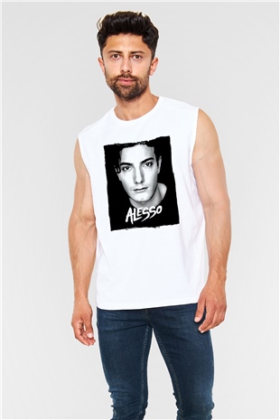 Alesso Beyaz Unisex Kolsuz Tişört