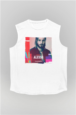 Alesso Beyaz Unisex Kolsuz Tişört
