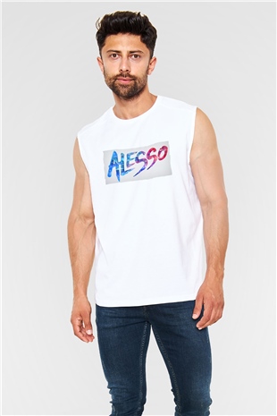 Alesso Beyaz Unisex Kolsuz Tişört