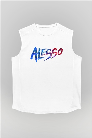 Alesso Beyaz Unisex Kolsuz Tişört