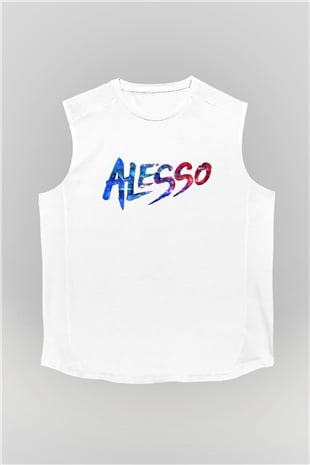 Alesso Beyaz Unisex Kolsuz Tişört